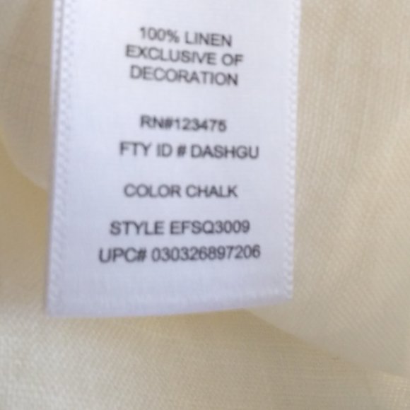 ❤️NWT Ellen Tracy Classic Linen Tunic w/ Crochet Trim - Picture 8 of 8